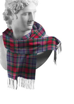 Louth County Tartan Lambswool Scarf - Click Image to Close