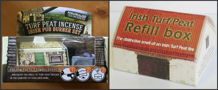 Turf Peat Incense Irish Pub Burner Set + 1 Free Refill Box