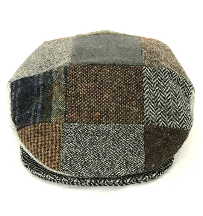 Irish Vintage Donegal Patchwork Tweed Cap - Click Image to Close