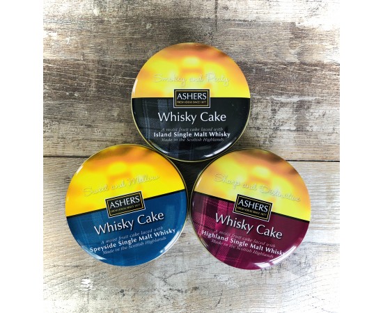 Ashers Pack of 3 Whisky Cakes - Click Image to Close