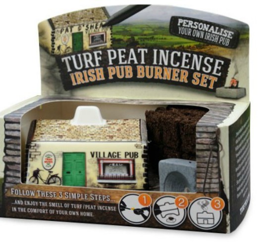 Turf Peat Incense Irish Pub Burner Set