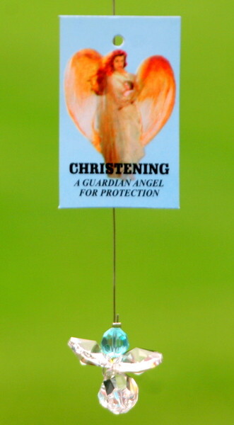 Crystal Hanging Angel/Christening Boy